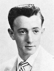 Allen as a senior at Midwood High School in Brooklyn in 1953