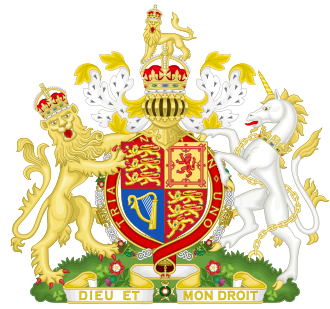 Coat of arms of the British monarch as sovereign of the Order of the Bath