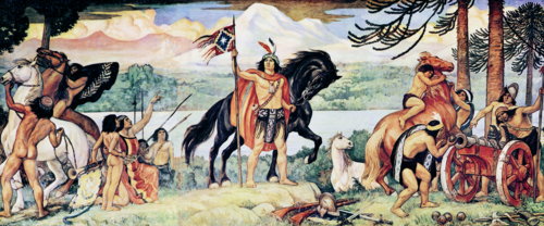 Painting El joven Lautaro of Pedro Subercaseaux