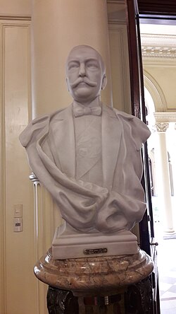 Bust that roque Sáenz peña in the room of the busts of the Casa Rosada
