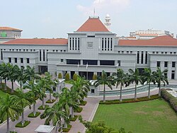 Parliament House in Singapore; as a city-state, Singapore requires no specific capital.