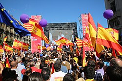 Demonstration against Catalan independence in Barcelona on 8 October 2017