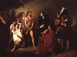 The First Interview Between the Spaniards and the Peruvians by Henry Perronet Briggs, 1827