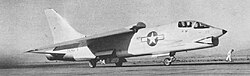 F8U-1 Crusader BuNo 141435 and Commander "Duke" Windsor depart China Lake for a successful speed record attempt, 21 August 1956.