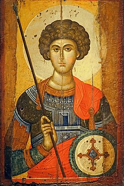 Byzantine icon of George, Athens, Greece