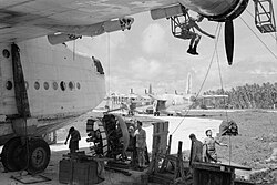 Short Sunderland Mark IIIs of No. 230 Squadron RAF at RAF Koggala in Ceylon.