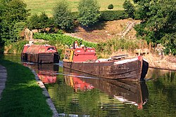 Traditional working canal boats