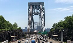 I-95 northbound just before leaving New Jersey via the George Washington Bridge
