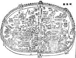 Map of Tainan during the Qing dynasty