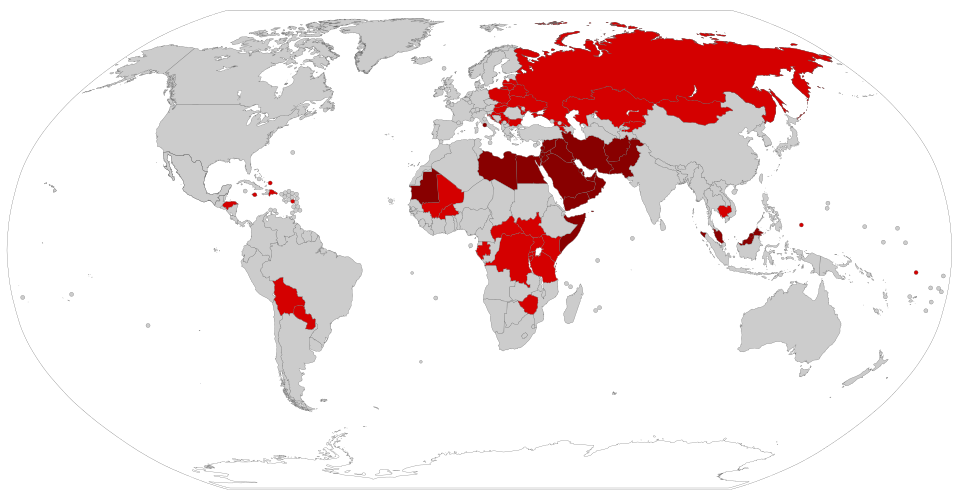 Same-sex marriage banned by secular constitution Same-sex marriage banned by constitutionally mandated religious law No constitutional ban