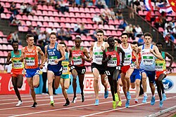 Men's 1,500-metre Running during the 2018 IAAF World U20 Championships at the Ratina Stadium in Tampere, Finland