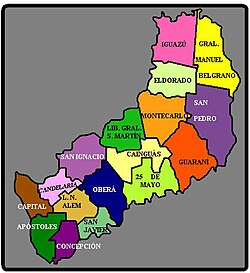Misiones Province, Political Division