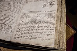 Text of Spinoza's expulsion on 6 Av 5416 (27 July 1656)