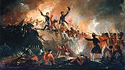 Unsuccessful British assault on Fort Erie, 14 August 1814