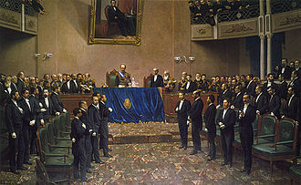 El General Roca ante el Congreso Nacional (c. 1886–1887) by Juan Manuel Blanes