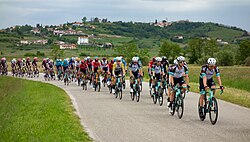 Cyclists in the 2021 Giro d'Italia race