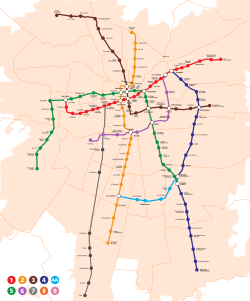 Santiago Metro map as September, 2023