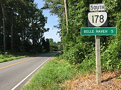 View south along SR 178 in Boston