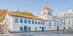 Courtyard of the college, Pátio do Colégio, in the Historic Center of São Paulo. At this location, the city was founded in 1554. The current building is a reconstruction made in the late 20th century, based on the Jesuit college and church that were erected at the site in 1653.