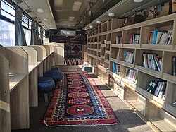 A mobile library in Mosul