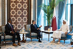 Sheikh Tamim meets with US Secretary of State Antony Blinken, 12 June 2024
