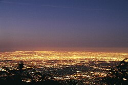 Los Angeles Basin at dawn