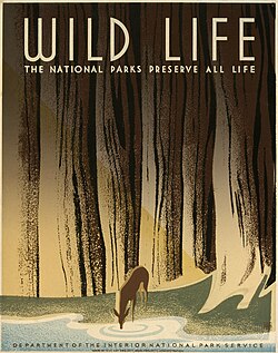 "The national parks preserve all life", poster for National Park Service, 1940