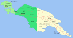 Political divisions of New Guinea (2006)