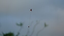 Helicopter fighting the 2010 Whitireia Park wildfire
