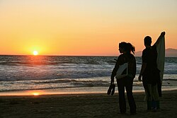 Sunset in Venice, a neighborhood in Los Angeles