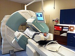 A Siemens SPECT/CT scanner in operation