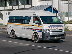 Modern Toyota share taxi in Cape Town