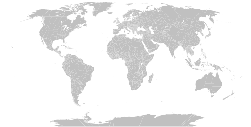 World map showing first-level divisions for every country