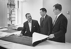 HOK founding partners George Hellmuth, Gyo Obata, and George Kassabaum (1956)