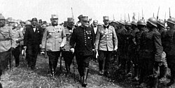 Joffre inspecting Romanian troops