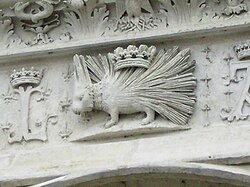 The Château de Blois, with the porcupine of Louis XII