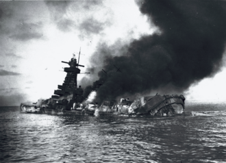 Admiral Graf Spee shortly after her scuttling