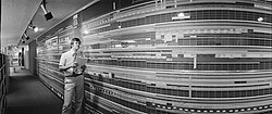 Panoramic image of a PBS programming schedule in 1976