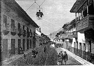Royal Street (in 1869), today known as Seventh Avenue (Carrera Séptima)