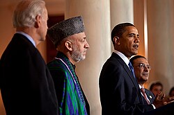 Presidents Hamid Karzai and Barack Obama in 2009