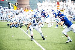 USMMA v U.S. Coast Guard Academy football game, Sep 2016