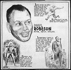 Illustration of Paul Robeson by Charles Henry Alston