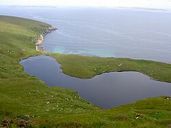 The 54th parallel passes through Lough Nakeeroge on Achill Island