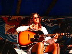 Sarah McLachlan at a 1993 benefit for Clayoquot Sound