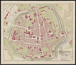 City map of Göttingen (1864)