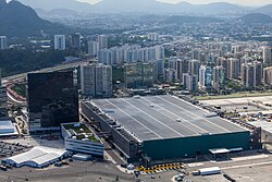 International Broadcast Centre (right) at Barra Olympic Park