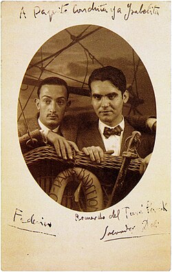 Dalí with Federico García Lorca, Turó Park de la Guineueta, Barcelona, 1925