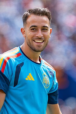 Garcia with Spain against Argentina at the 2026 World Cup final