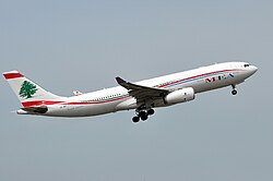 An Airbus A330-200 taking off from Paris Charles de Gaulle Airport