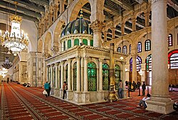 Shrine of John the Baptist in the Umayyad Mosque, which purportedly houses John the Baptist's head